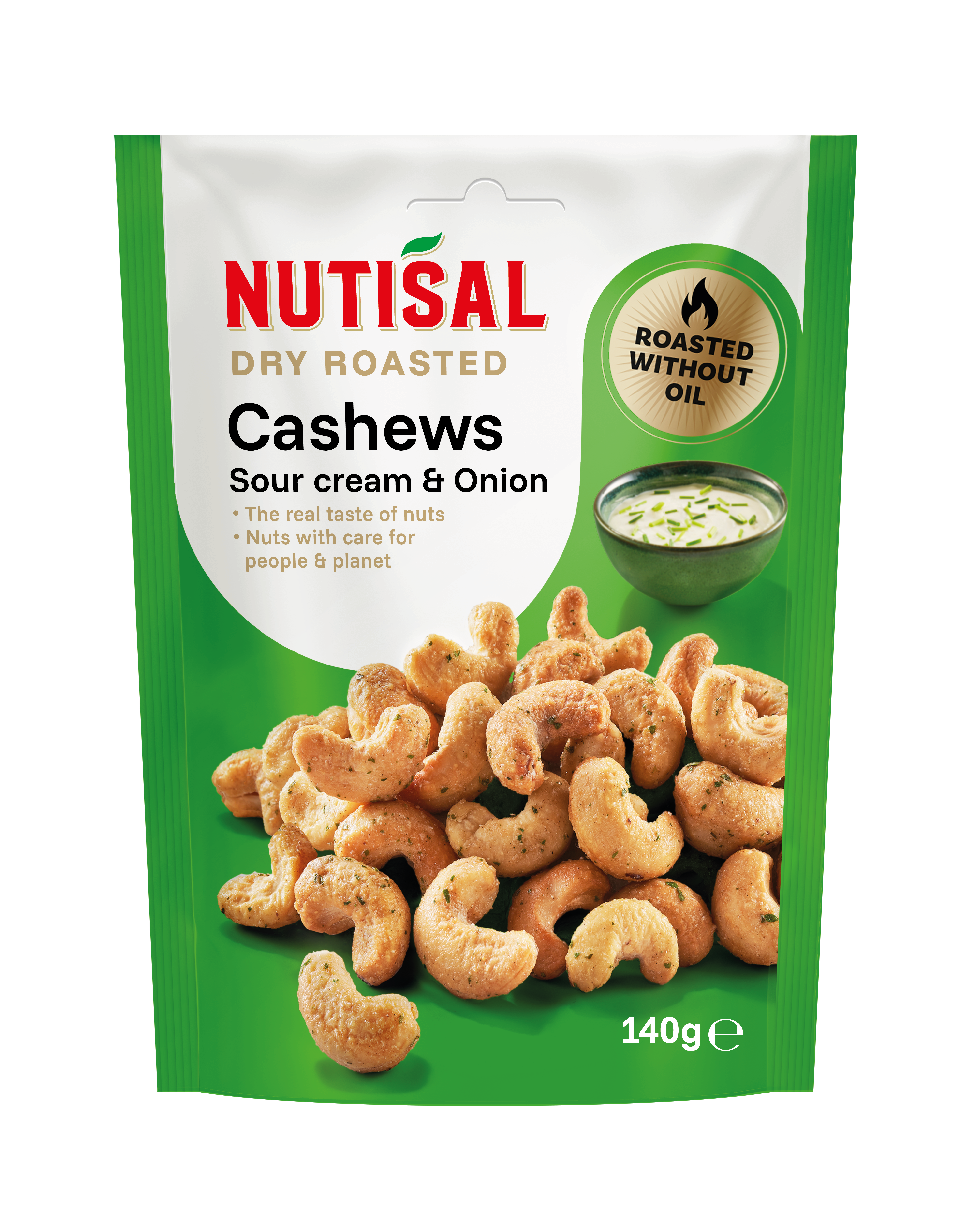 Nutisal Cashew Sour cream & Onion 140g